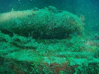 The still live warhead of a torpedo in the hold of Heian Maru...